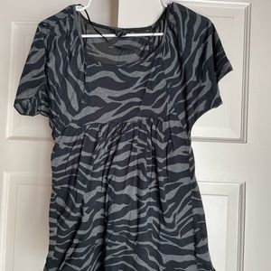 Zebra print tunic top